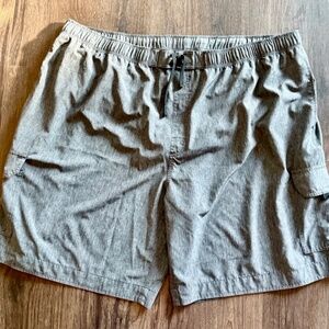 True Nation Men's Big & Tall Swimming Trunks - Gray - Size 4XL